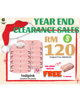 YEAR END CLEARANCE SALES - Indipink 粉色 - 木槿花 - 72's x 1carton (10packs)