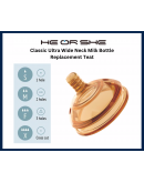 He Or She Classic Ultra Wide Neck Milk Bottle Nipple Replacement Teat Accessories