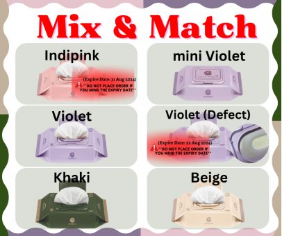 Mix & Match ｜Khaki｜Violet｜Indipink｜Mini Violet｜Beige