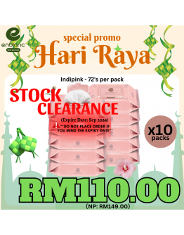 RAYA SALES - CLEARANCE STOCK - ENBLANC Korea Premium Antibacterial Wet Baby Wipes - Indipink (Hibiscus Extract) - 72's x10packs (1carton)